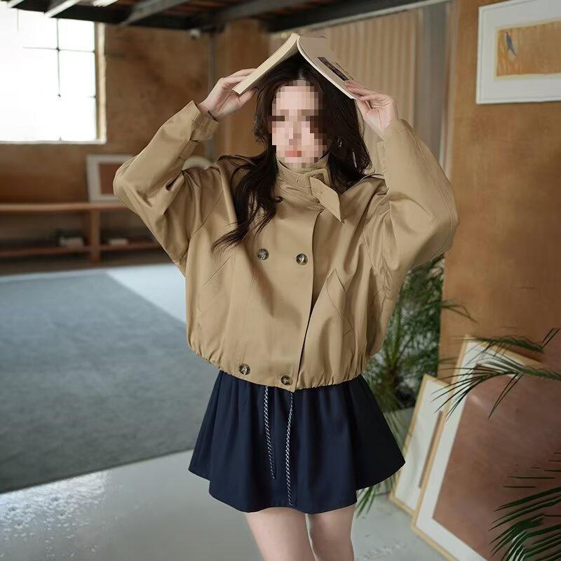 Korean Retro Lapel Single-Breasted Trench Coat - Versatile Spring/Autumn Women's Jacket