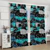 2 pieces - Geometric pattern Jurassic dinosaur printed curtains   window decorations   home decorations   room decorations