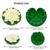10pcs(6flowers and 4leaves )Artificial Lotus, Realistic Water Floating Foam Lotuses, Fake Lily Pad-Aquarium Water Decoration