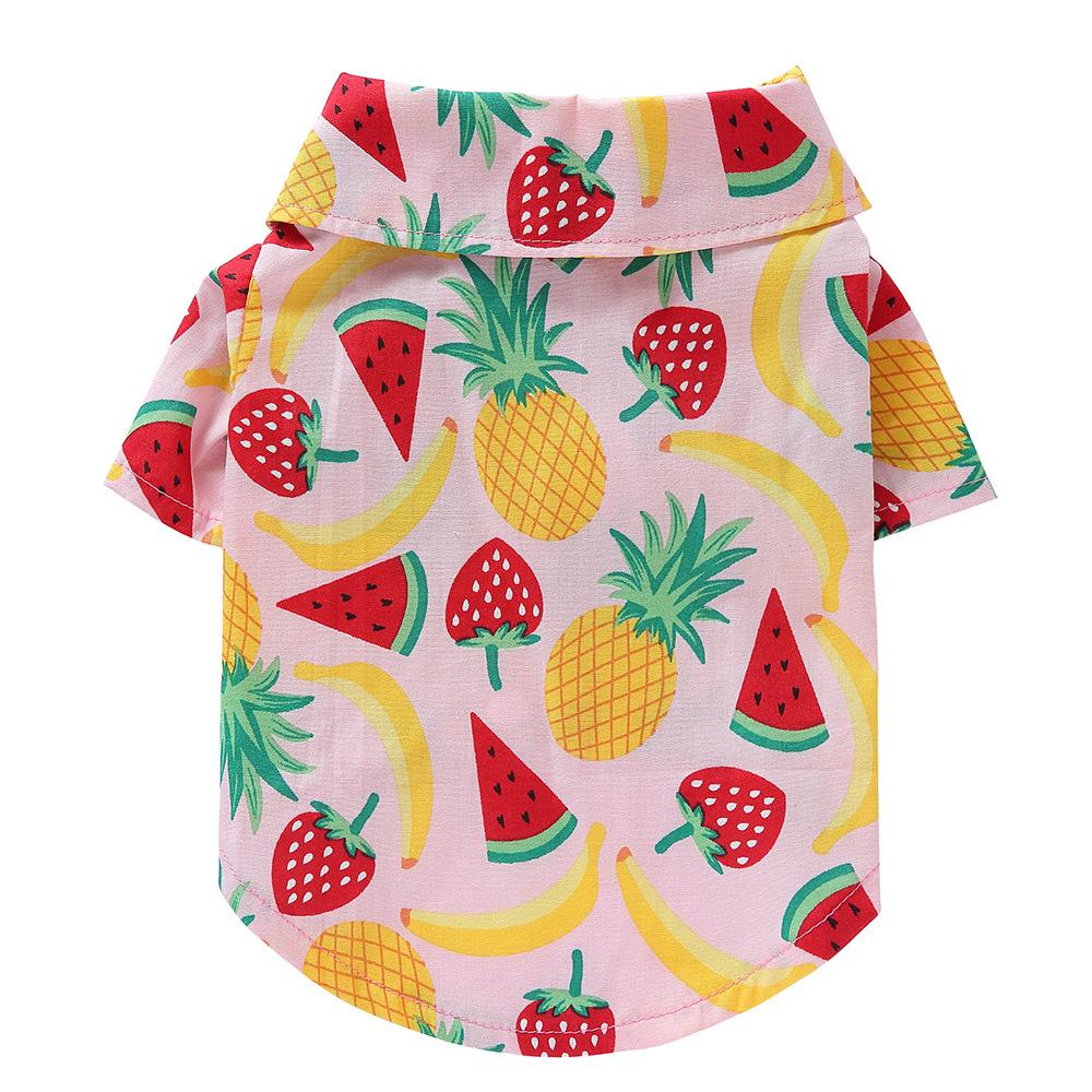 

Spring and summer breathable pet clothes watermelon pineapple lemon beach beach dog walking summer shirt dog clothes S