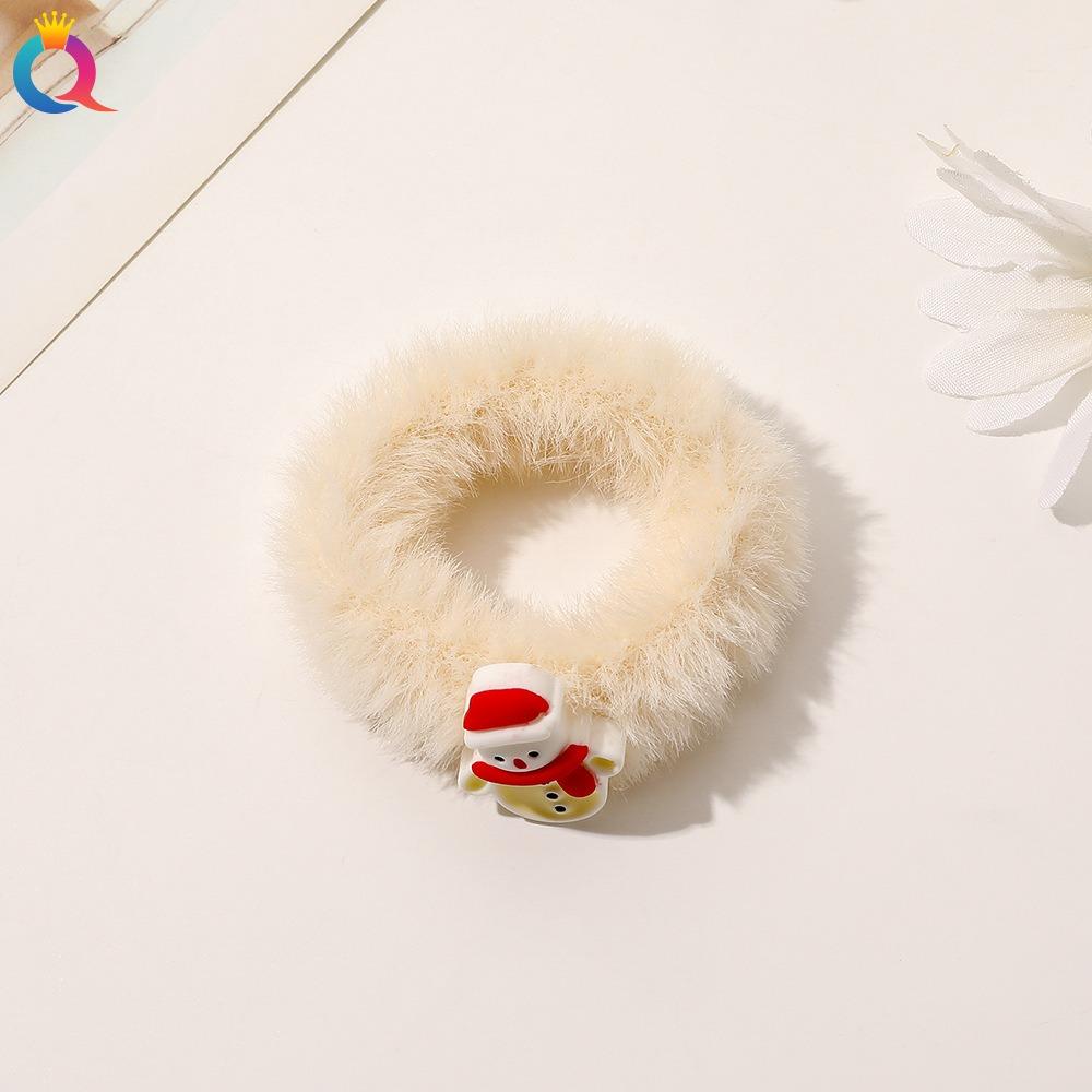 1 Pcs Christmas Headdress Plush Large Intestine Headband with High-end Feeling, Tied Hair Headband