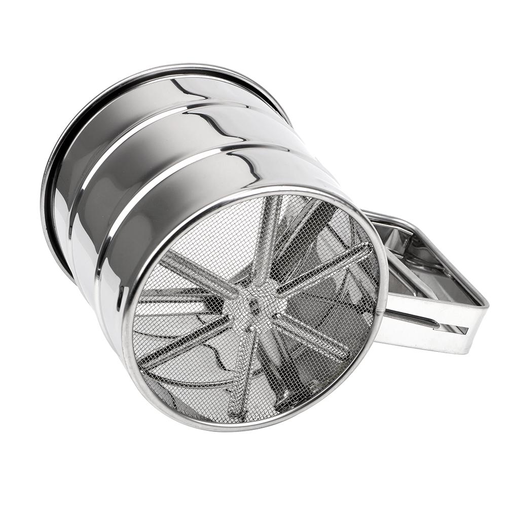 Powder Flour Mesh Sifter Cup Stainless Steel Sieve Cup Baking Icing Sugar Shaker Pastry Baking Tools Bakeware For Cakes Decorating