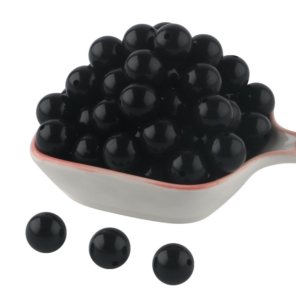 Kovict 24pcs/Lot  Silicone Bright Silicone Beads 15mm DIY Pacifier Chain Jewelry Bracelets Necklace Accessories