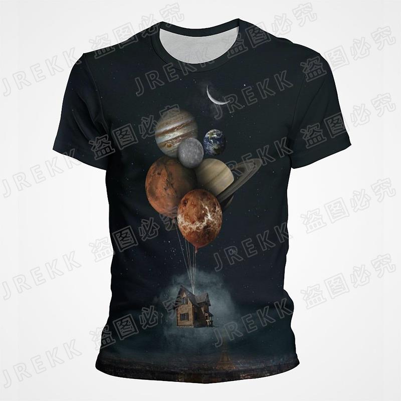

Новий модний одяг з 3D-друком Місяць, чоловіки, жінки, крутий вуличний одяг, літня модна футболка з короткими рукавами, дитяча футболка для хлопчиків і дівчаток 6XL
