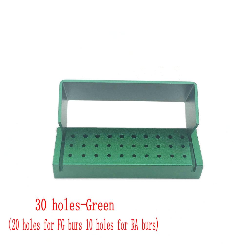 15/30 holes Dental Diamond Burs Holder Block Disinfection Box Autoclave ALUMINIUM Bur Holder Dentist Tools