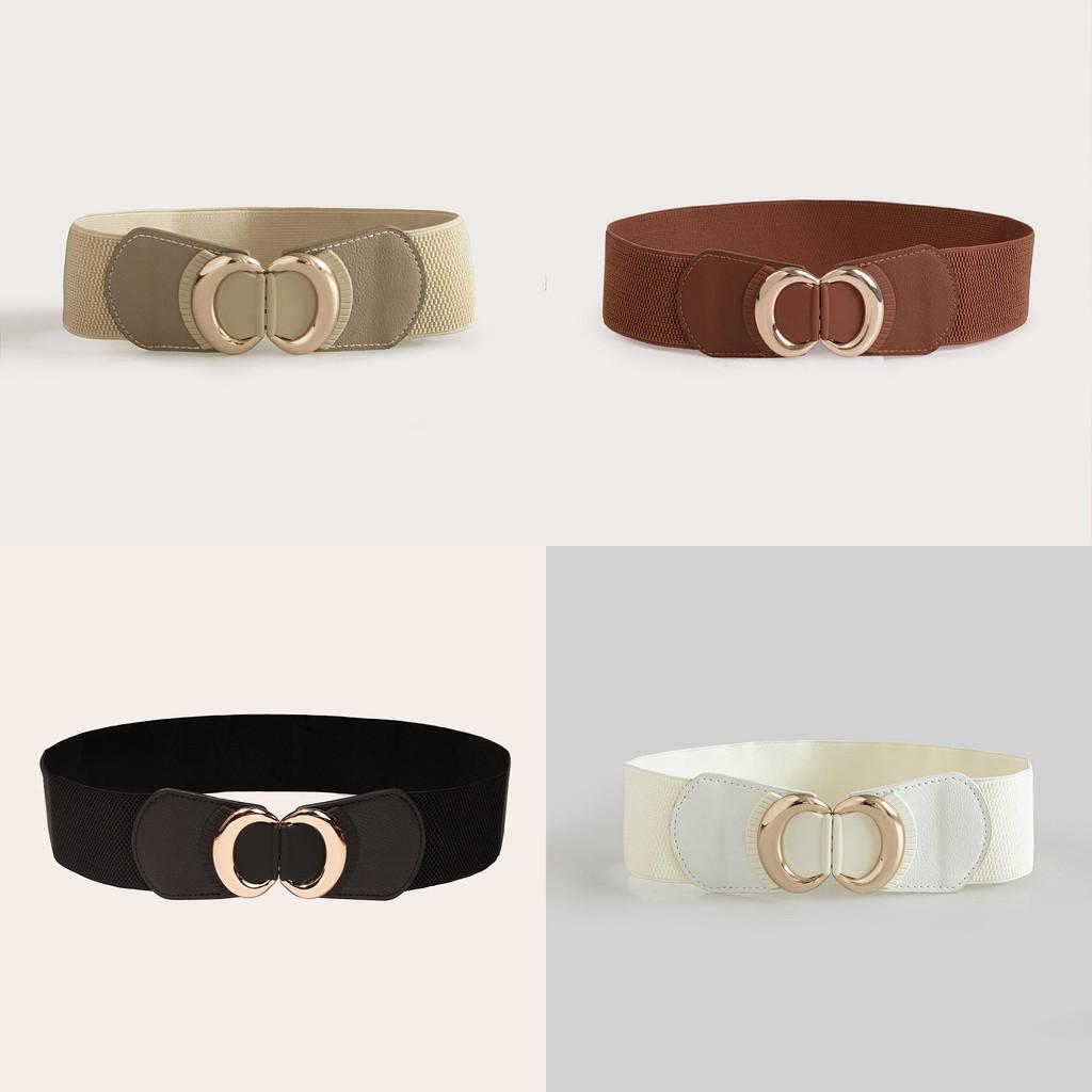 Stylish Female Eastic Waist Cincher With Metal Clasp For Casual Office Wear