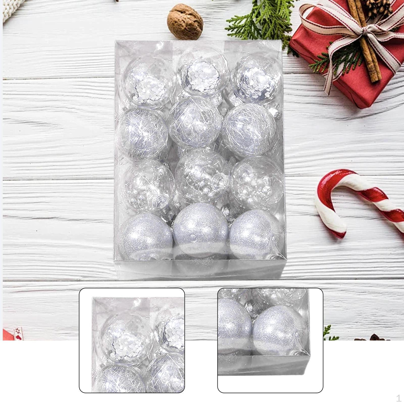 

12 Pieces Christmas Hanging Decorations Decorative Xmas Balls Baubles Charm Pendants for Wedding