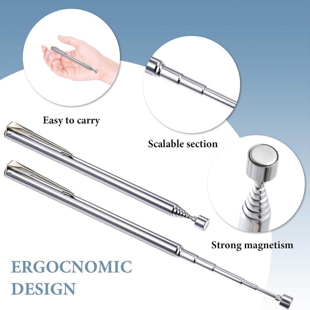 Flexible Magnetic Pickup Tool Telescoping MagneticPick-Up Tool Spring Bendable Extension Pick Up Magnetic Extension Tools