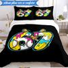 Summer Ice Cream Number 67 3pcs Bedding,Including 1pc Duvet Cover And 2pcs Pillowcases Perfect for Christmas,Ideal for Bedroom, Dormitory