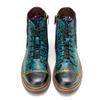 Johnature Genuine Leather Shoes Women Boots Round Toe Retro Handmade Lace-up Sewing Concise Ankle Platform Boots