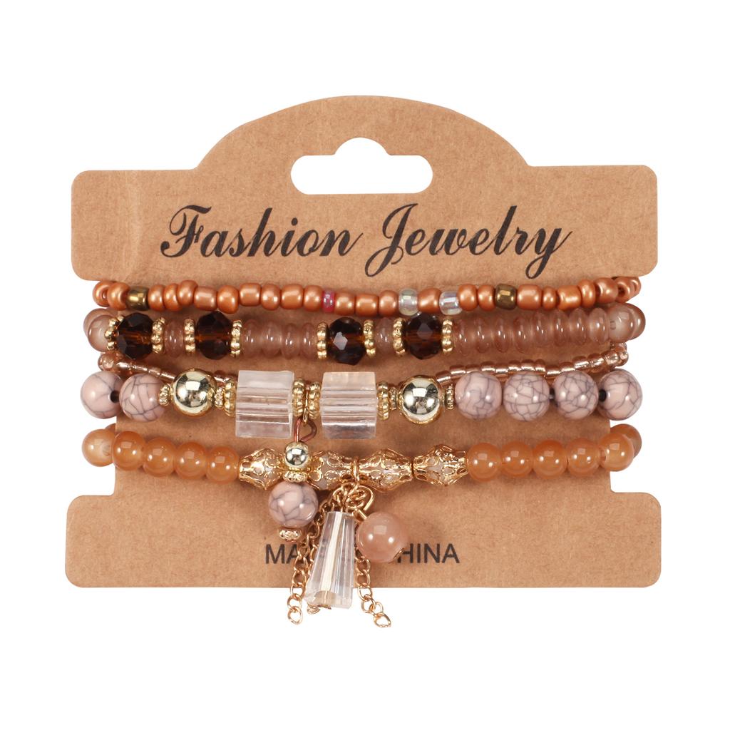 JYL TS Bracelet Bohemian Elephant  Multi-layer Beads Brings Blessings