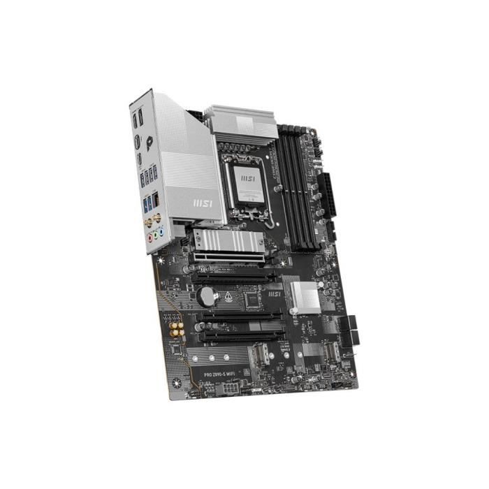 Carte mère - MSI - PRO Z890-S WIFI - Wi-Fi 7, 5G LAN, Thunderbolt 4, PCIe 5.0, argentée