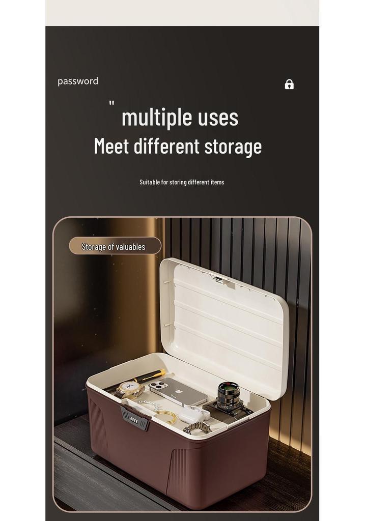 Lockable Password Storage Box for Valuables and Documents