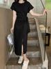 Hepburn-Style Black Petite Tea Break Dress - Summer 2024 French Design