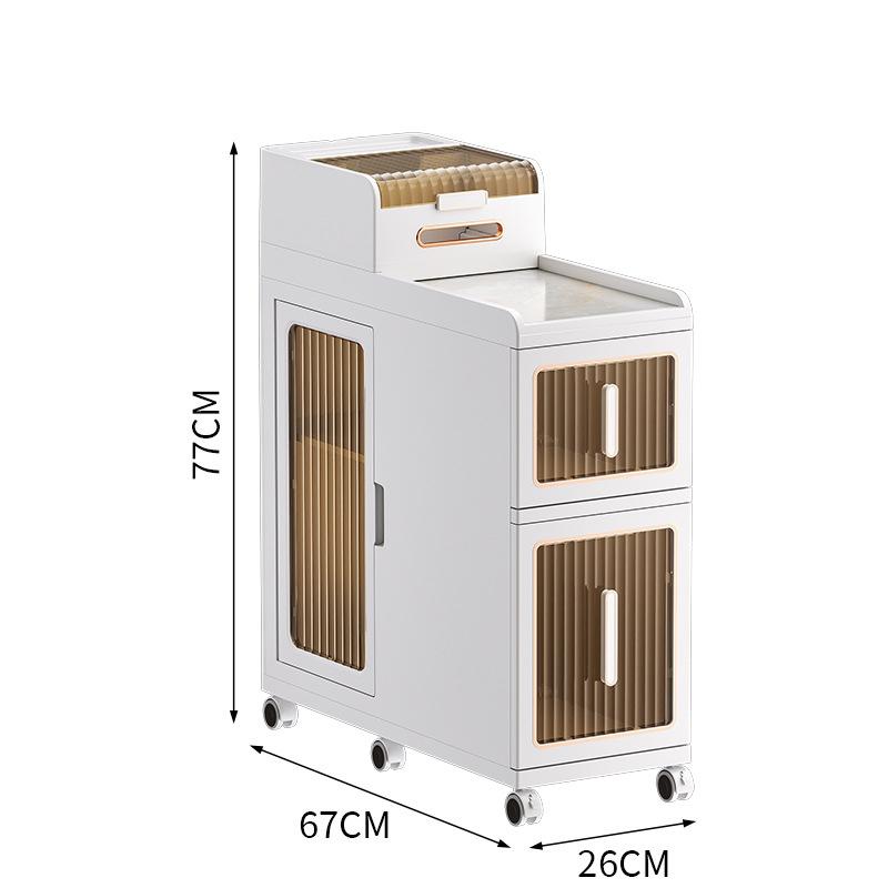 Bathroom Storage Cabinet Multifunctional Hidden Storage Cabinet Modern Design Cart for Bathroom or Living Room for Jewelry Use