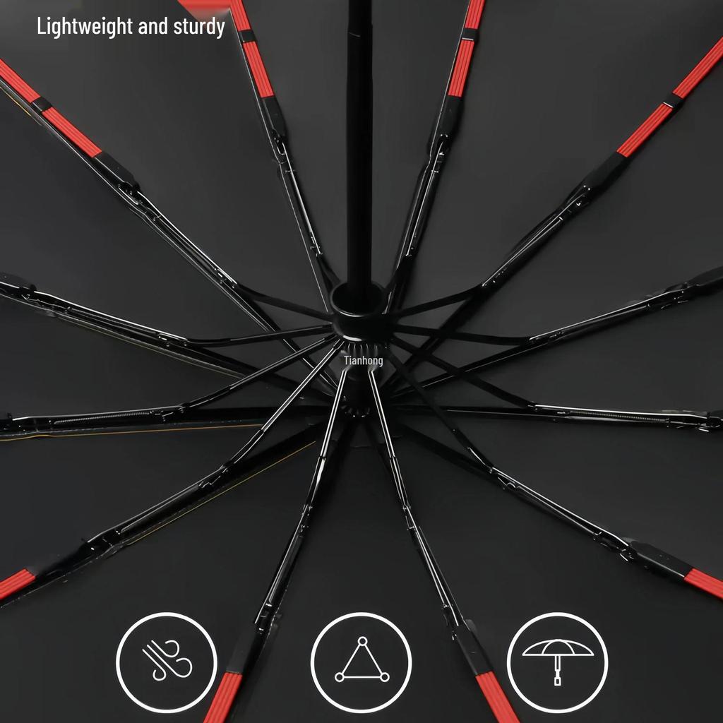 72-Rib Automatic Windproof UV Protection Umbrella: Extra Large, Foldable, Rain or Shine