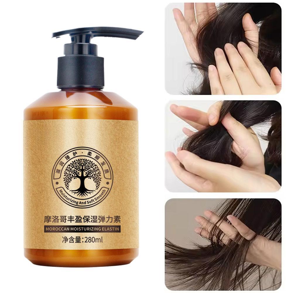 280 ml Bouclage marocain Hydratant Elastine Perm Soins capillaires Coiffage moelleux Elastine Coiffure Produits pour cheveux bouclés Crème capillaire