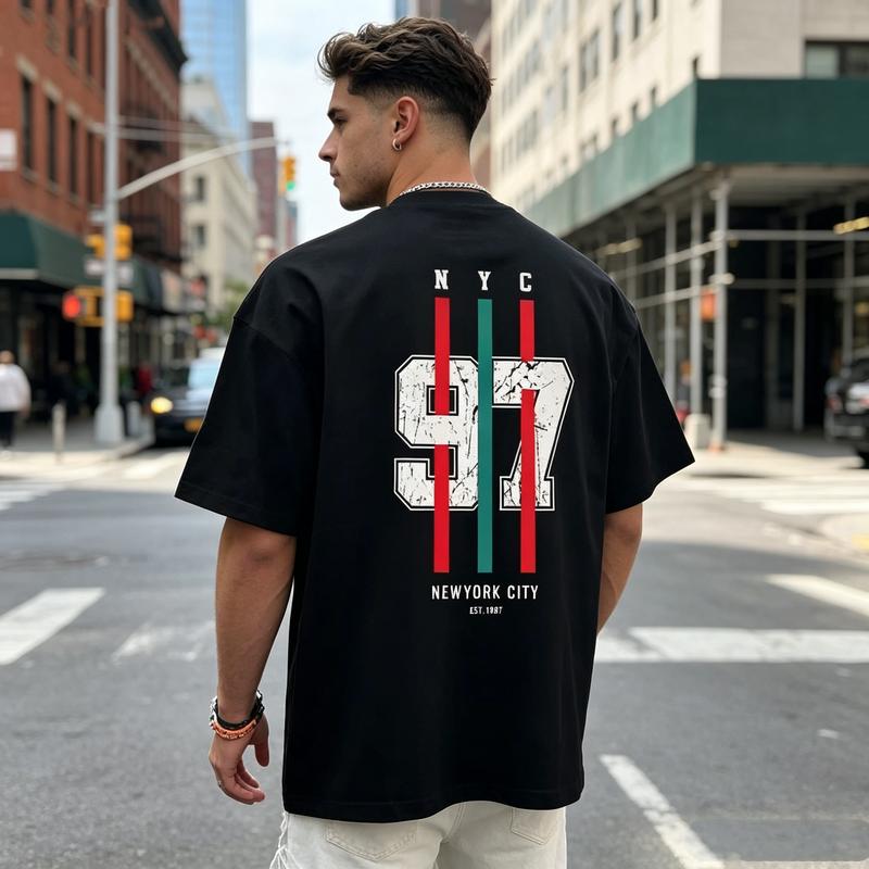Graphic TShirt Vintage New York City Print Tee Casual Streetwear Top For Unisex Unisex