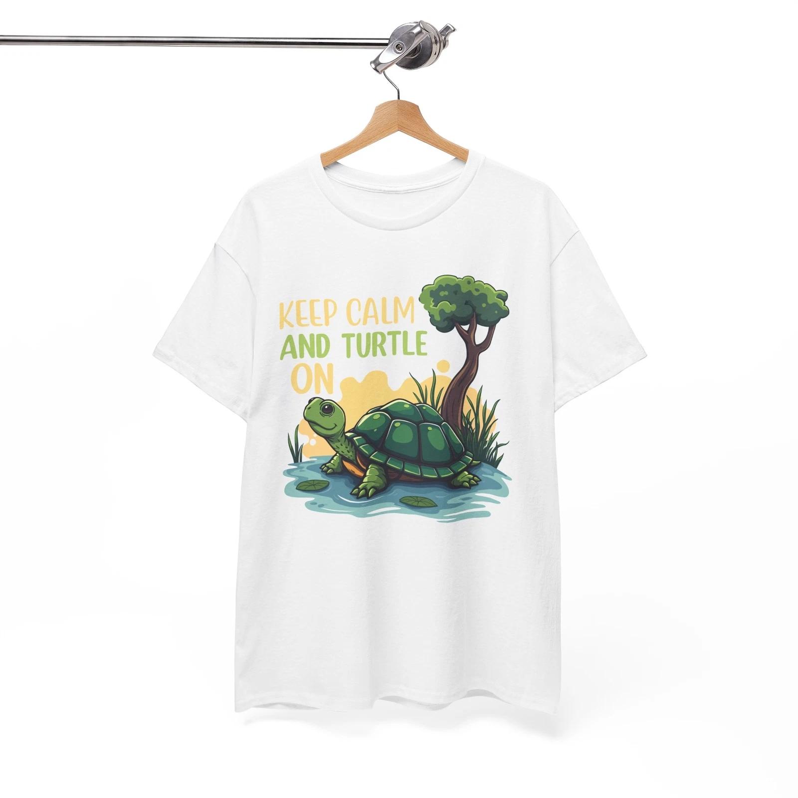 

Slow & Steady T-Shirt | Cool & Fun Tee for Turtle Fans - Keep Calm and Turtle On S