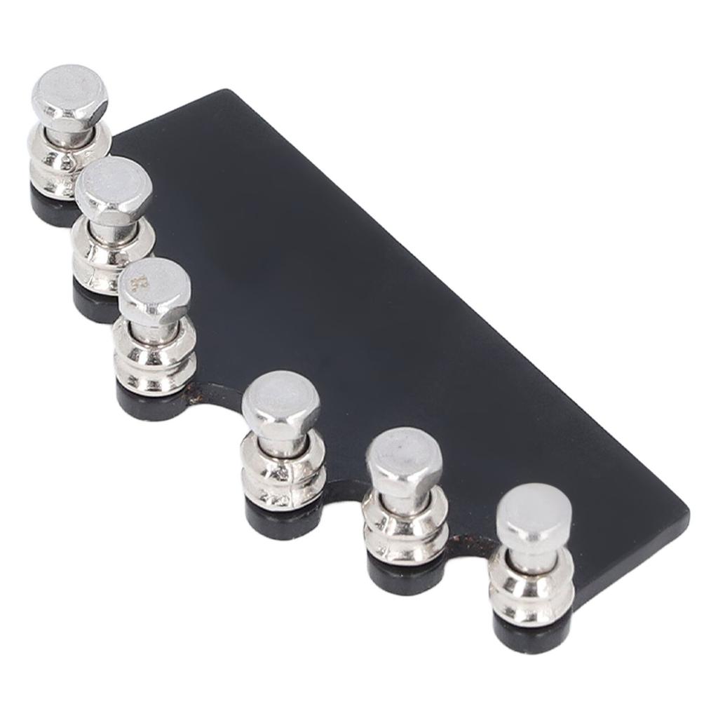 Folk Guitar String Tuning System Metal Guitar Ferrule Bridge Tuning Device for Tone Volume Sustain Improvement Black