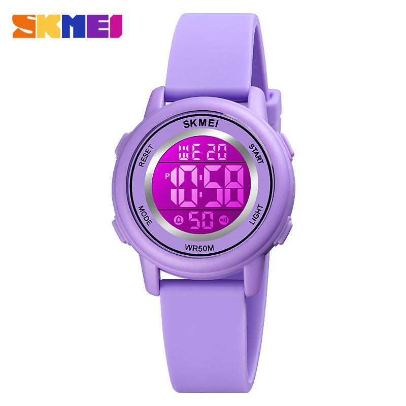 SKMEI LED Light Digital Children Sport Watches Stopwatch Calendar Clock 5Bar Waterproof Kids Wristwatch For Boys Girls Gift