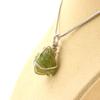 Stones and Minerals. Raw Grossular Garnet Necklace. 925 Silver.