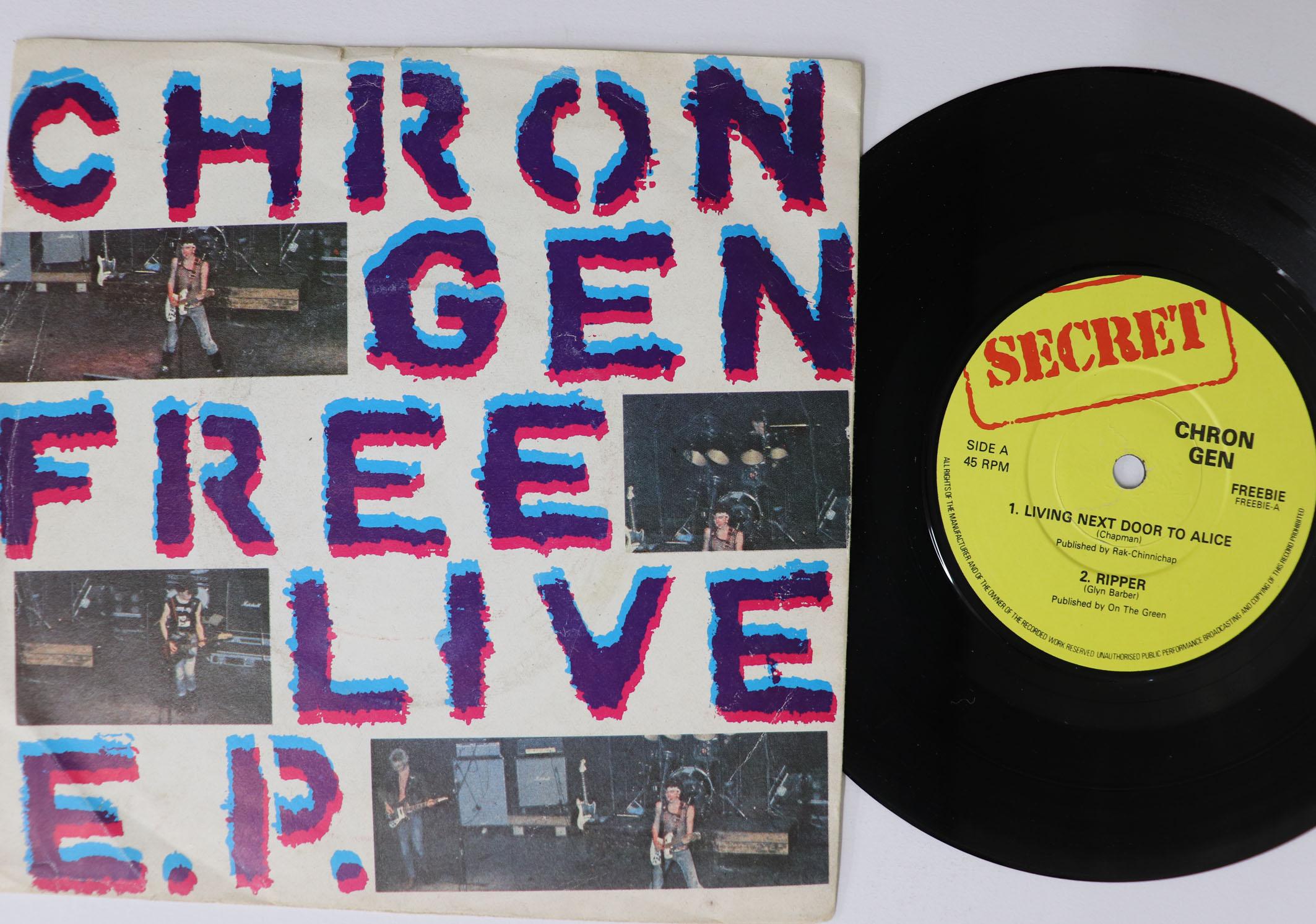 

7inch Record CHRON GEN Living Next Door To Alice Ripper FREEBIE SECRET UK Rock Used