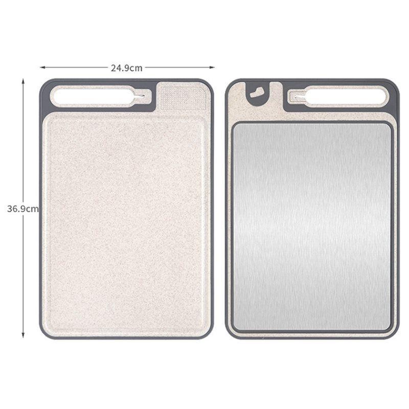 Feb.Multifunctional Double-Sided Stainless Steel Cutting Board Cutting Board Cutting Board