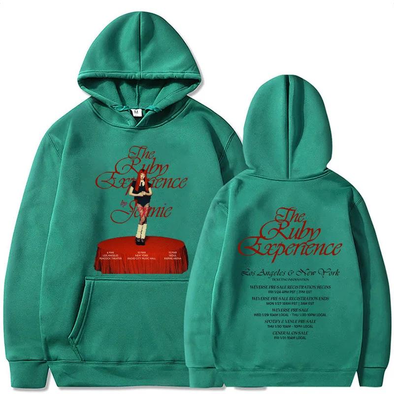 

Худи The Ruby Experience от JENNIE Мужские Женские Мультяшный Персонаж Музыкальный Певец Харадзюку С длинным рукавом Весенне-осенняя Толстовка Топ 3XL