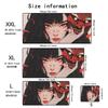 Mask anime girl Mouse Pad Large Computer Office Game Table Mats XXL Rubber Anti-slip Gaming Keyboard Mousepads Long Desk Pads