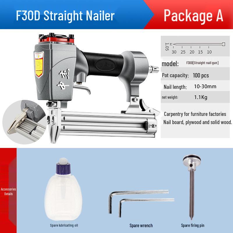 Zhongjie Pneumatic Brad Nailer - No Jam Woodworking Nail & Staple Gun
