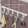 Strong Adhesive Sliding S Hook Non-Punching Kitchen Cabinet Door Rear Shovel Hanging Storage Hook Hanging Rack Storage Organizer
