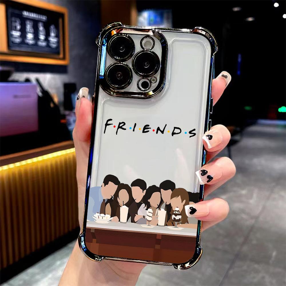 Friends Hot TV Show Plating Phone Case For Samsung A37 A57 A07 A36 A16 A06 A35 A55 A25 A26 A15 A54 A34 A24 A14 A05 A04 4G 5G