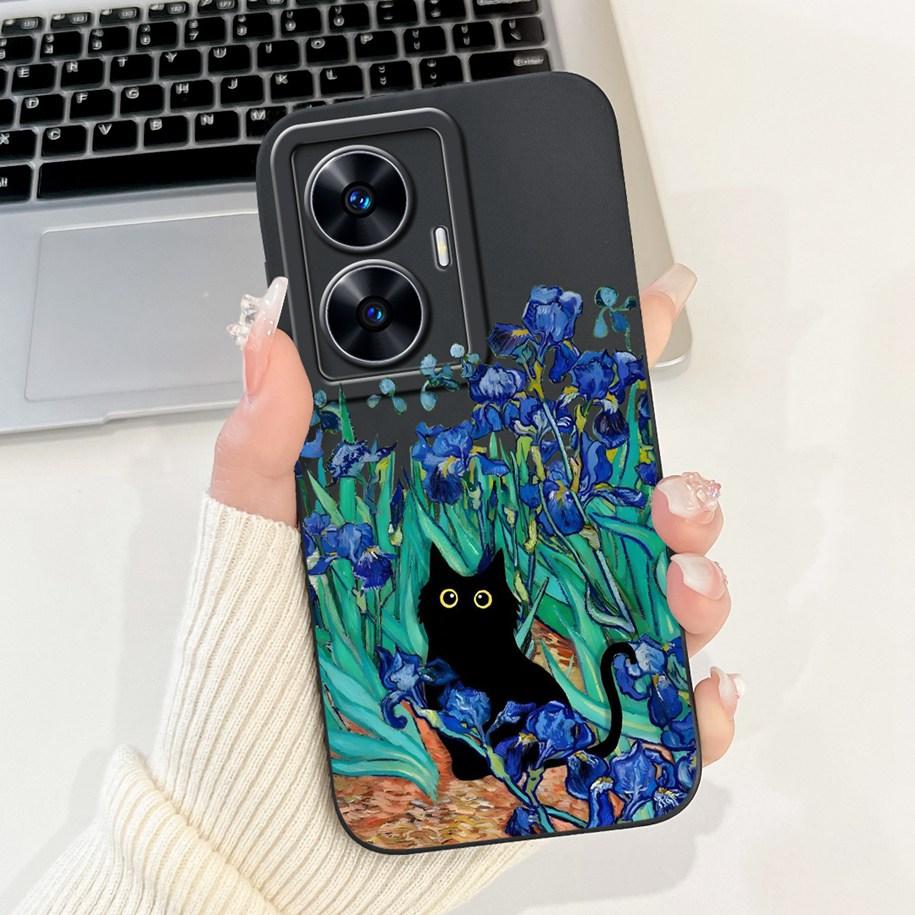 For Realme C55 Case RMX3710 Cover Lovely Avocado Silicon Camera Lens Protective Phone Cover For Realme C55 C 55 RealmeC55 Bumper