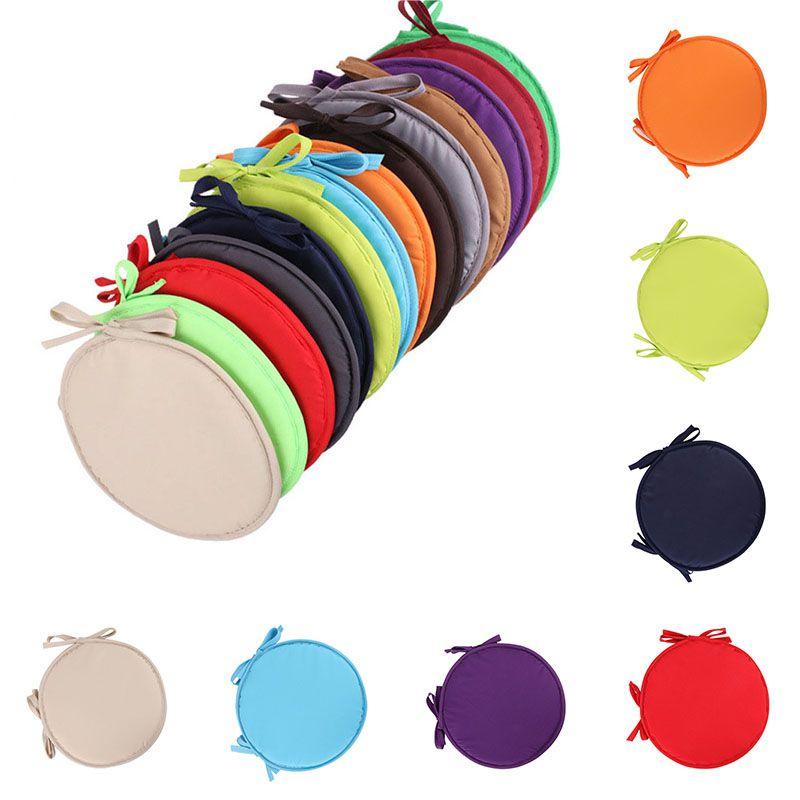 Comfortable Round Cushion Seat Pads For Dining And Outdoor Chairs In Various Colors