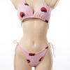 Neck strap adjustable bikini sexy swimsuit women's split strap multi-color three-point set