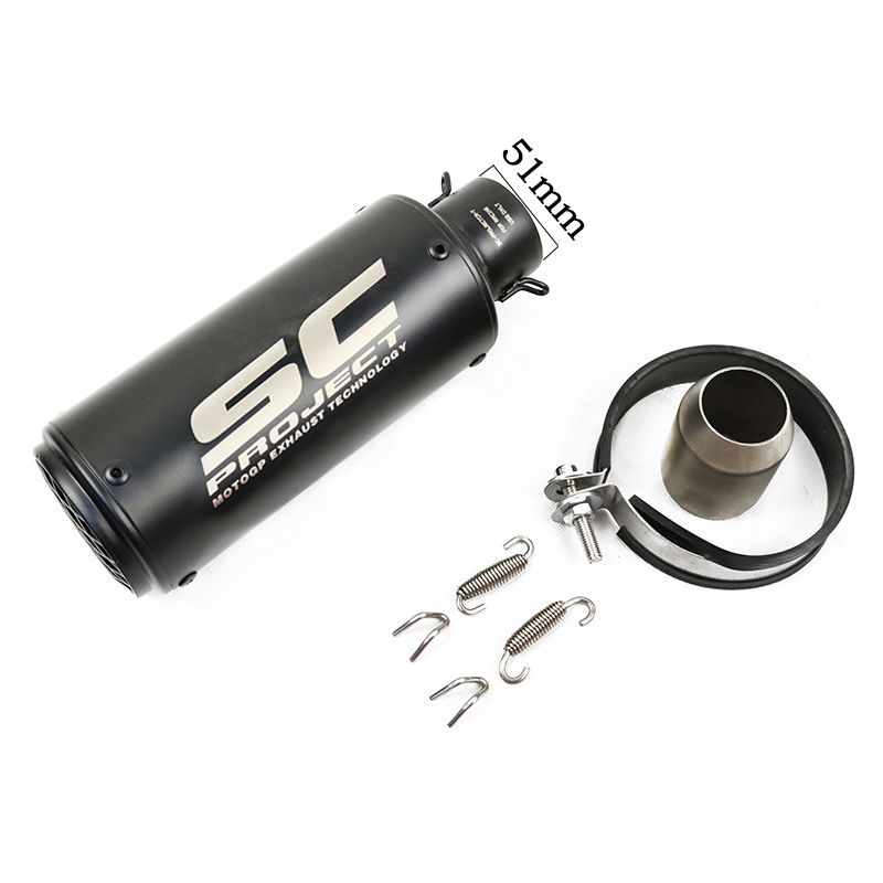 

SC Project Motorcycle Restoration Exhaust Pipe Barrel Race 600 450sr 450nk Ninja400 Etc. SC Project Black Barrel with net