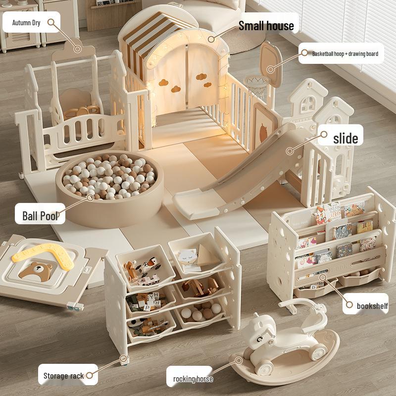 Kompakter Baby-Laufstall: Sichere Indoor-Krabbelmatte zum Kinderschutz im Wohnzimmer