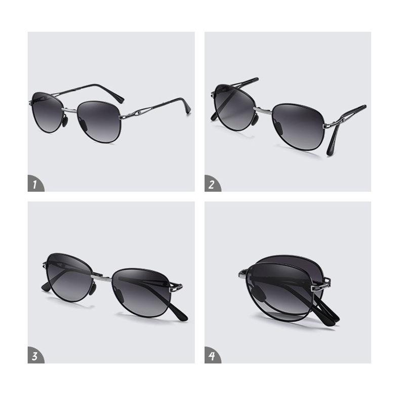 Men Women Fashion Design Folding Photochromic Polarized Sunglasses Classic Design Anti Glare Glasses Outdoor Driving Sun Glasses