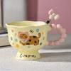 Cartoon Puppy Kitten Mug High End Light Luxury Ceramic Girl with Spoon Coffee Cup Couple Cup Goblet Cup