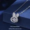 925 Sterling Silver Beating Heart Rabbit Necklace for Women - Zodiac Theme, Cool New Year Style, Cute Lively Clavicle Chain