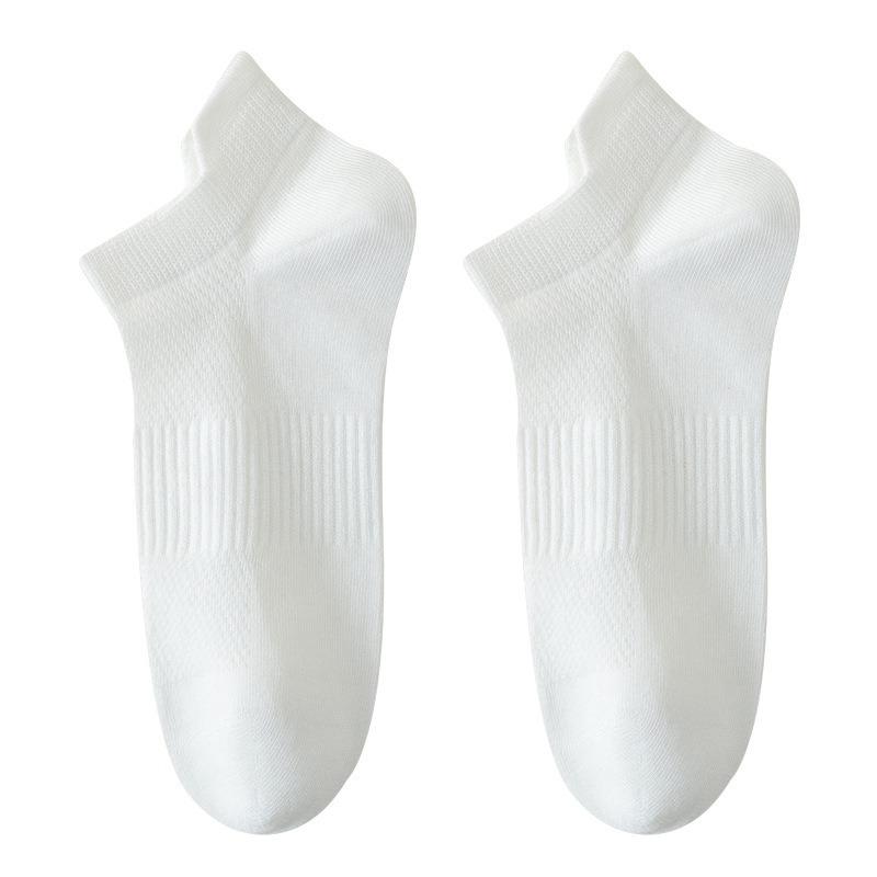 5 Pairs of Women's Spring and Summer Thin 7A Antibacterial Deodorant Mesh Sweet Cotton Short Boat Socks