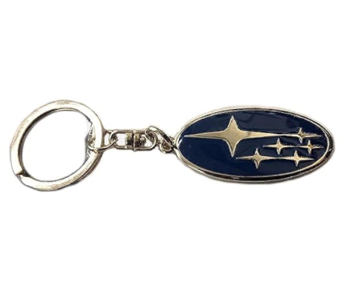 

Оригинальный овальный брелок для ключей с логотипом Subaru, маленький брелок, синий,