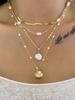 Vintage Shiny Shell Starfish Pendant Necklace for Women Simple Multilayer Thin Chain Choker Bridal Neck Jewelry