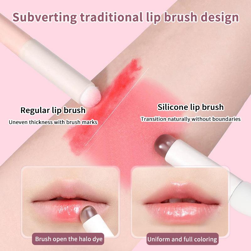 Silicone Lip Brush With Cover Angled Concealer Brushes Lip Balm Lip Gloss Angled Head Concealer Brushes Cat Paw Make Up Brushes