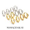 MamacitaSlay 316L Stainless Steel Zircon Hoop Earrings 18K Gold Plated Waterproof Simple Jewelry Women's DIY Earrings 2026 Gifts