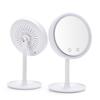 Cosmetic Mirror with Fan 3 In 1 LED Make MirrorMagnifying Mirror 180 Degree Rotation Removable Table Mirror Home Travel | Bath Mirror