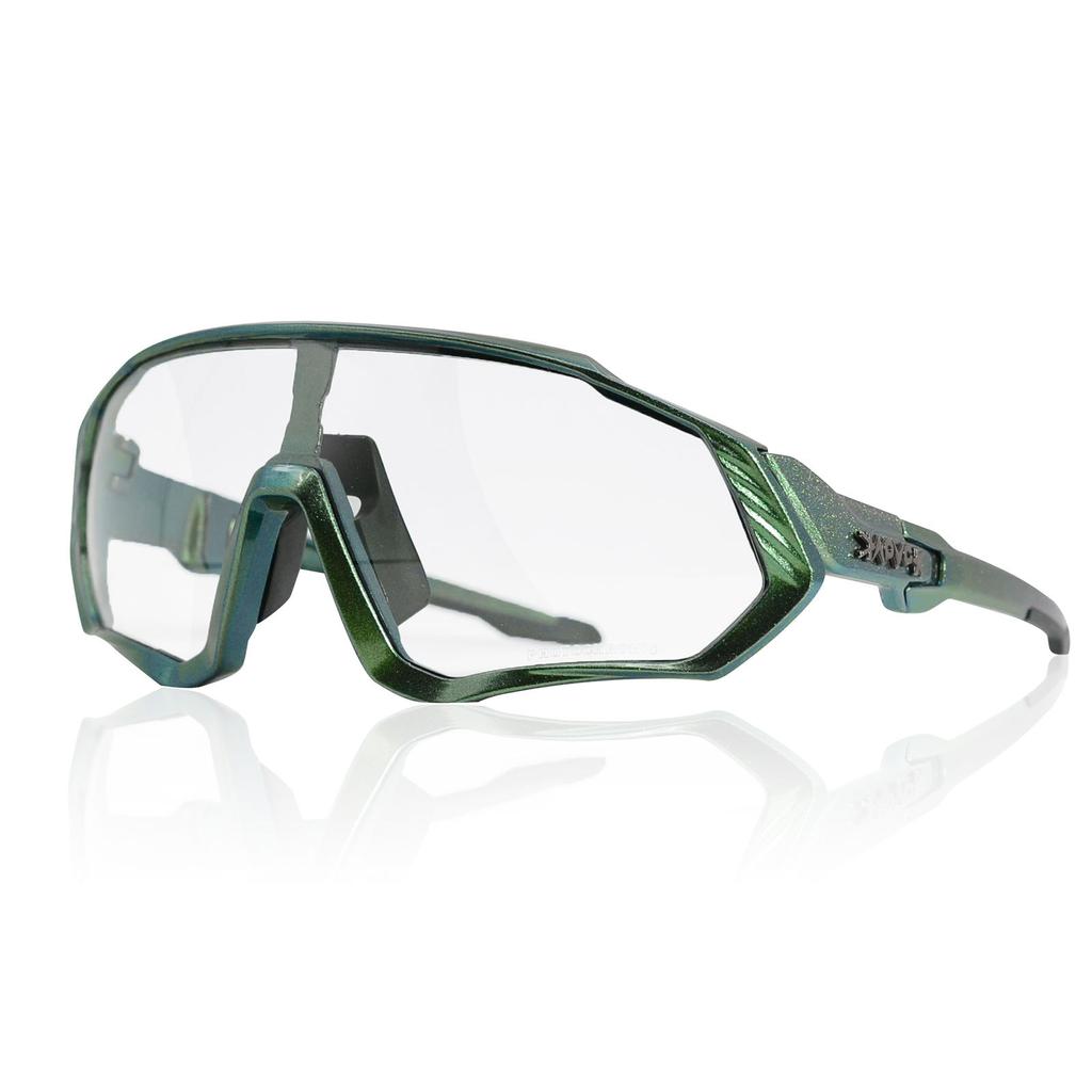 Color-changing cycling glasses with myopia running sports bicycle driving windproof eye protection