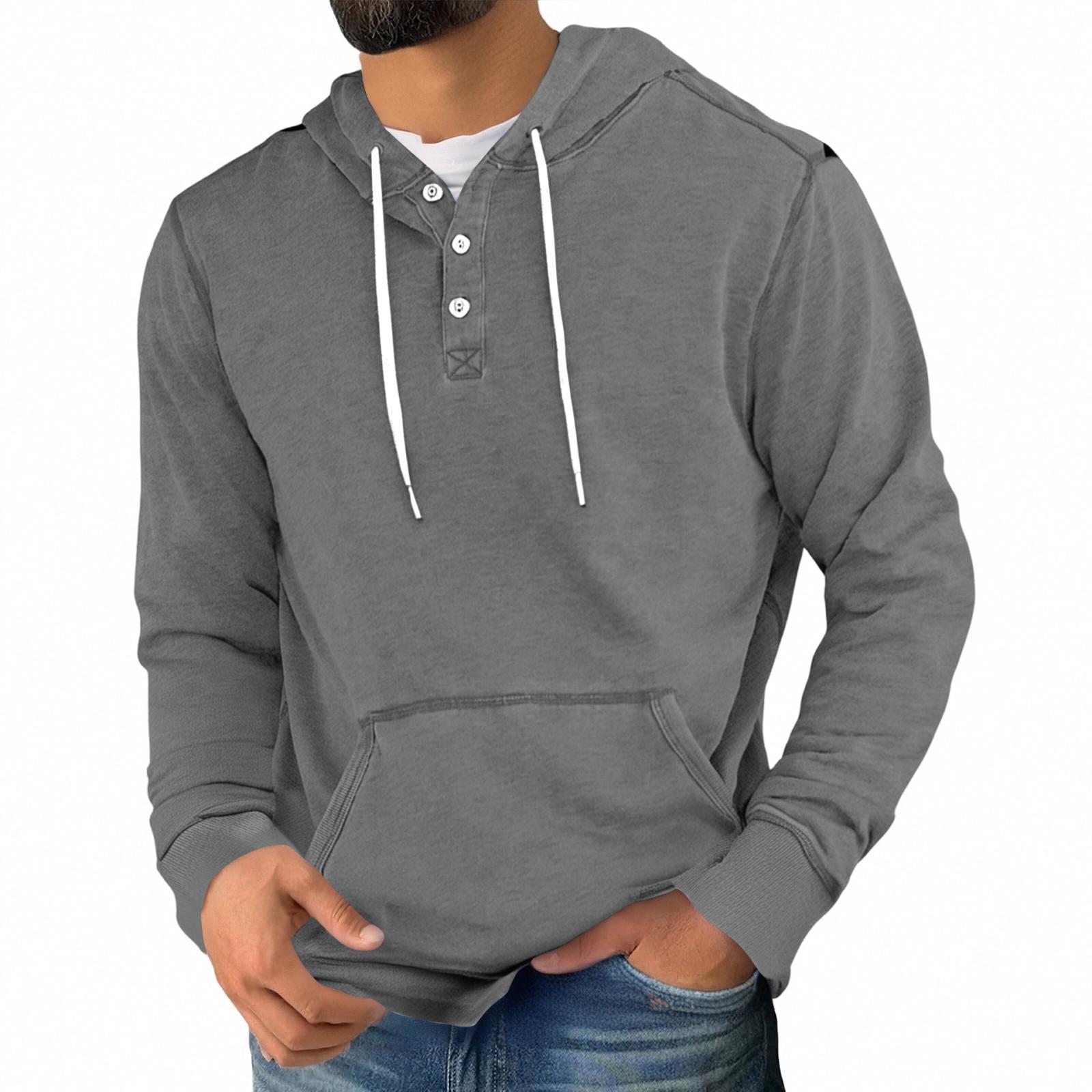 

Мужские худи оверсайз с длинным рукавом, вязаные худи с капюшоном, осенние повседневные однотонные модные мягкие спортивные пуловеры XXXL