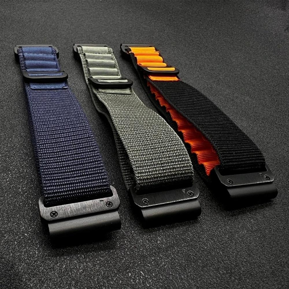 Quick Fit 22mm 26mm Outdoor Sports Woven Nylon Watch Band For Garmin Fenix 7 7X 6 6X 5X Plus/Epix Pro Gen 2/TACTIX/965 955 Strap
